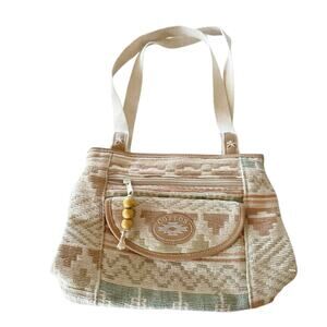 COTTON Brand Shoulder Bag Vintage Pastel Colors Southwest Aztec‎ Pattern